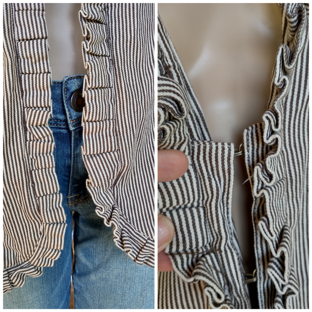 Live a Little Ruffled Striped Jacket - Picture 5 of 7
